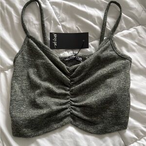 Nasty Gal Ruched Crop Top